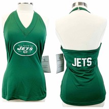 NEW NFL New York Jets Halter Tank Top All Sport Couture Green Women&#39;s L - £22.34 GBP