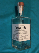 DEWAR&#39;S DOUBLE DOUBLE EMPTY WHISKY BOTTLE with CORK - 27 AGED YEARS - 37... - $24.56 CAD