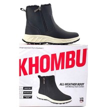 Khombu Boots Women&#39;s 6 Fuzzy Sienna Water Repellent Vegan Leather Faux F... - £43.99 GBP