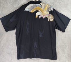 Harley Davidson Tori Richard Shirt Mens XXL Black Eagle Vintage Hawaii USA - $59.39