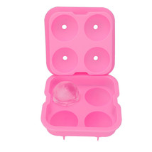 Ice Balls Maker Silicone 4 Round Sphere Tray Mold Cube Whiskey Ball With... - $17.99