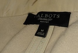 Talbots Quilted Womens Size Medium Beige Button Up Vest With Pockets - $15.00