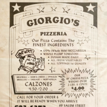 1989 Giorgio&#39;s Pizzeria Restaurant Advertisement Boston Pizza Shop DWJJ15 - $24.99