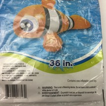 Splash N Swim Inflatable Float Toy Pool Raft Water Training 36” Clown Fish - £20.03 GBP