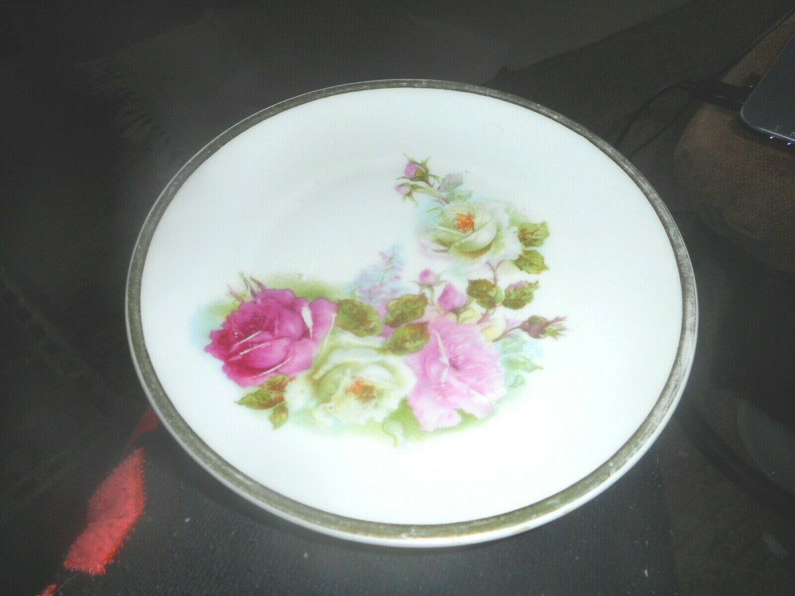 Primary image for Vintage CT Altwasser German Small Rose Design Plate #22477 86 divit on front