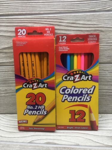 Cra-Z-Art Colored Pencils • Pre-Sharpened • 12 count &amp; 17 Number 2 Penci... - $4.85