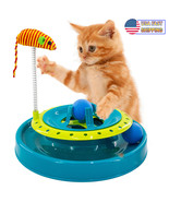 360 Interactive Cat Mouse Track Toy Rolling Ball &amp; Toy Spring Catnip Mou... - $23.99