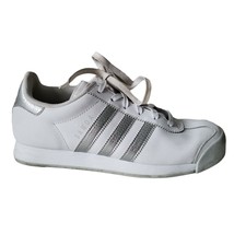 Adidas Womens Original Samoa White Silver Lace Up Running Sneaker Shoes Size 8 - £30.67 GBP