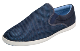 Steve Madden Men’s Midnight Blue Net  Design Driving Moccasins Shoes Siz... - $46.39