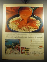 1957 Chef Boy-ar-dee Spaghetti Sauce Ad - Secret of magical meals - £14.78 GBP