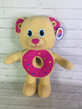 Nanco Donut Teddy Bear Tan Pink Frosting Sprinkles Plush Stuffed Animal Toy 2012 - £54.79 GBP