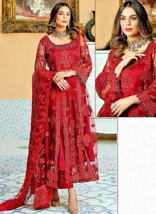 Womens Salwar Silk Suit Georgette Wedding Party fashion dress Red,Blue,Black,Gre - £39.44 GBP+