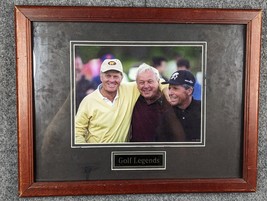 Golf Legends Arnold Palmer, Fred Couples, Phil Mickelson photograph 15x18 - £15.46 GBP