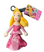 Disney Princess Pink Plush Doll Backpack Bag Clip Zippered Coin Purse NWT 7” - £7.18 GBP