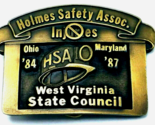 1987 Holmes Sicurezza Association Ottone Mining Cintura Fibbia 8.9cm x 6... - $6.09