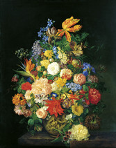 Giclee Classical still life flower painting Art Printed on canvas - £6.85 GBP+