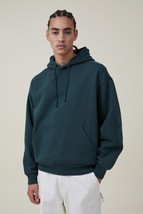 COTTON ON Mens Essential Fleece Pullover Hoodie in Pineneedle Green-Large - $25.99