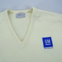 Vintage GM Chevy Cream Sweater Stitched Size XL Pinnacle Retro Employee ... - £18.67 GBP