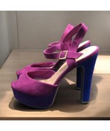 Olsenboye color block heels Women’s Size 8 Magenta And Purple - $25.71 CAD