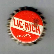 Lic-Rich Pop Bottle Cap 7oz Soda Cork Crown Unused 1960s - $4.94