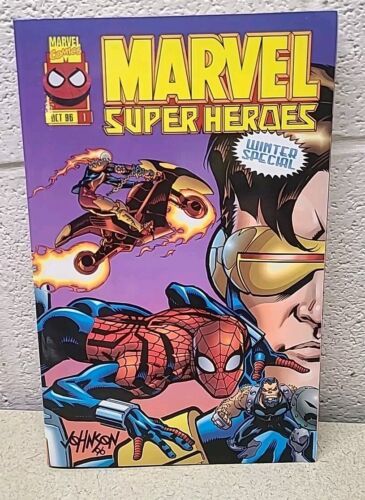 Vtg MARVEL SUPER HEROES WINTER SPECIAL #1 1996 Comic Book signed By Dave Johnson - $27.95