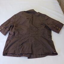 Jones New York RN#54050 Women's Brown Front Button Blazer Jacket Pockets Size 1X image 2