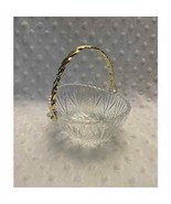 Vintage Crystal Mikasa Gold Handled Basket - £15.57 GBP
