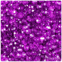 BeadTin Lilac Transparent 6mm Faceted Round Craft Beads (600pcs) - $2.59
