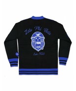 Zeta Phi Beta Sorority Cardigan Sweater Black Wool Zeta  Heavyweight Swe... - $184.64 CAD