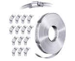 Hose Clamp System Kit, 35 FT Strap + 14 Fasteners, 304 Stainless Steel W... - $41.71