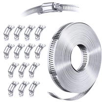 Hose Clamp System Kit, 35 FT Strap + 14 Fasteners, 304 Stainless Steel W... - $41.71