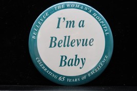 Vtg Bellvue Woman&#39;s Hospital Baby Button Pin 65 Year Celebration Schenec... - $14.99