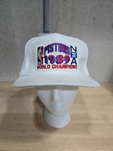 Detroit Pistons 1989 Champions Sports Specialties Twill Snapback Hat Scuffs VTG - $36.39