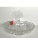 Mikasa Winter Dreams Holiday Etched Deer Crystal Glass Basket Dish with ... - $20.53 CAD