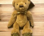 NWT FAO Schwarz Teddy Bear Plush 13&quot; 160th Anniversary Gold Stuffed Animal - $24.74