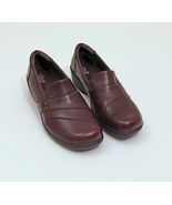 Clarks Collection Brown Leather Women&#39;s Slip On Loafers US 10M - $272.54 MXN