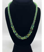 Shades of Green Kumihimo Necklace - $140.00
