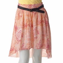 Mudd Juniors L (9-11)  Abstract Hi Low Elastic Waist Skirt L Large without belt - £10.35 GBP