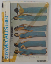 Vtg Mccall&#39;s Pattern #5360 The Infinite Dress One Size Fits Most Cut Print 1976 - £15.45 GBP