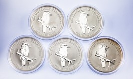 Lot of 5 2005 Australia Silver 1oz Kookaburra (BU Condition) KM# 883 - £316.72 GBP