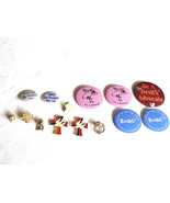 Mixed Lot of Religious Pins Buttons Magnets Cross Dove Bishop Angel E=mc... - £12.78 GBP