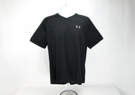 Under Armour UA Tech Tee V-Neck T-Shirt Mens Sz L Black Activewear Short... - $19.80