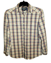 Panhandle Slim Rough Stock Plaid Shirt Men&#39;s Medium Pearl Snap Western Cowboy - £19.65 GBP
