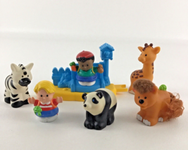 Fisher Price Little People Zoo Park Bench Toy Lot Animals Panda Giraffe ... - £20.45 GBP