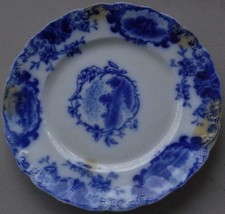 Wonderful Antique J&amp;G Meakin Homestead Flow Blue 10 Inch Plate - VERY OLD PLATE - £23.79 GBP