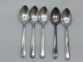 5 Vintage 1881 Rogers Oneida Silverplate Surf Club Teaspoons Tea Spoons ... - £31.54 GBP