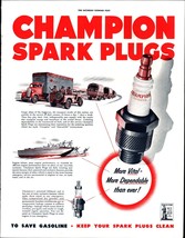 1942 Champion Spark Plugs Vintage Ad more vital more dependable than ever E7 - £20.76 GBP