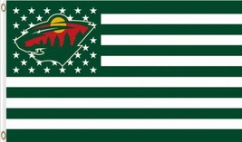 Minnesota Wild Star Flag 3X5Ft Polyester Digital Print Banner USA - £12.56 GBP