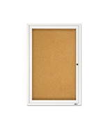 Quartet Enclosed Bulletin Board Natural Cork/Fiberboard 24 x 36 Aluminum... - $612.48