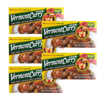 [ 5 Packs ] House Foods Vermont Curry Medium Hot 8.11 Oz (230G) - £36.10 GBP